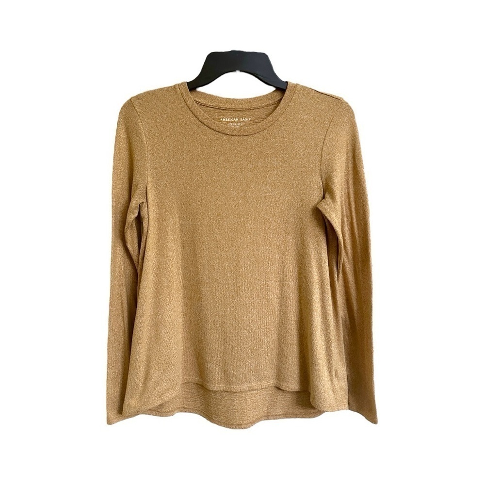 AMERICAN EAGLE, SOFT & SEXY, PLUSH PULLOVER SHIRT.LONG SLEEVE,HI-LOW HEM.SIZE SP
